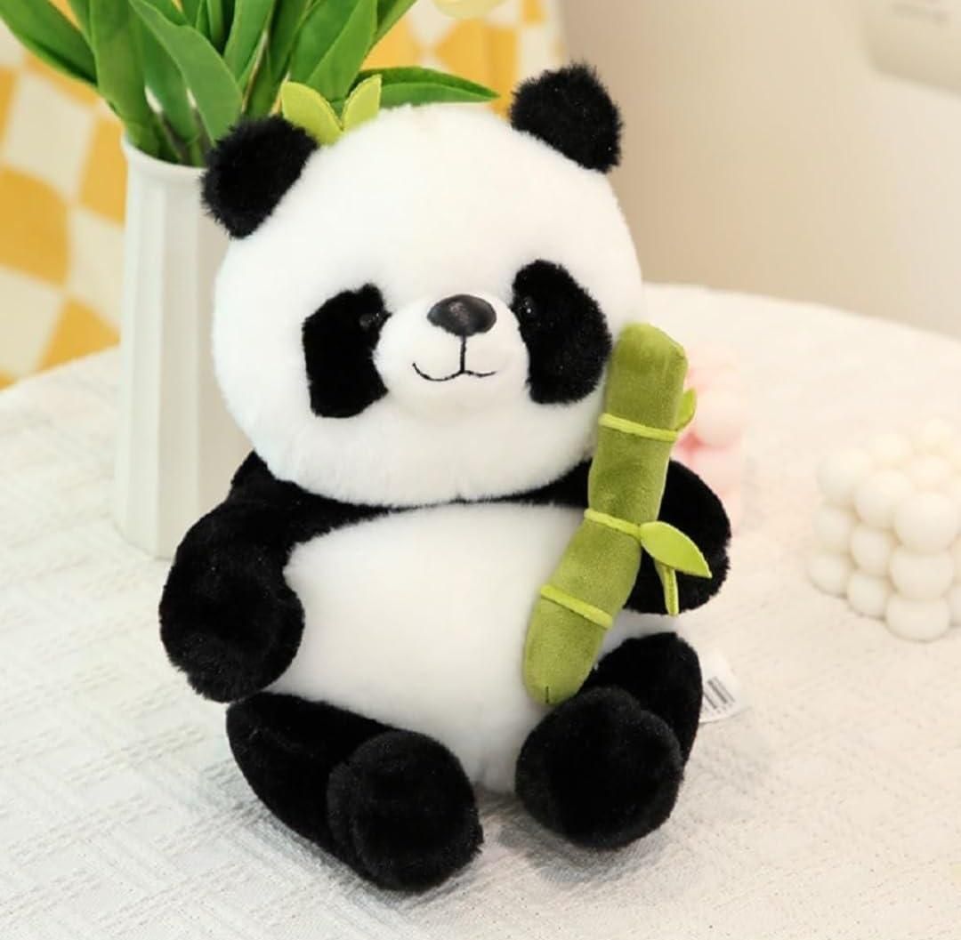 Cute Panda Plushie with Bamboo