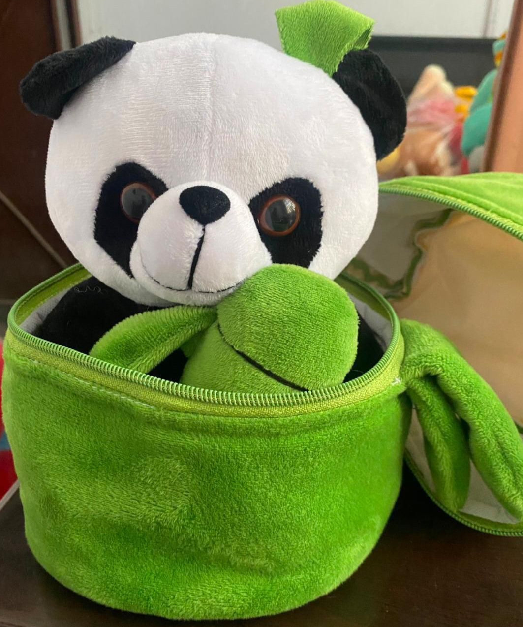 Cute Panda Plushie with Bamboo