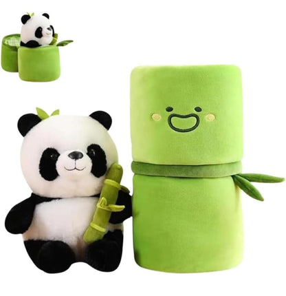 Cute Panda Plushie with Bamboo